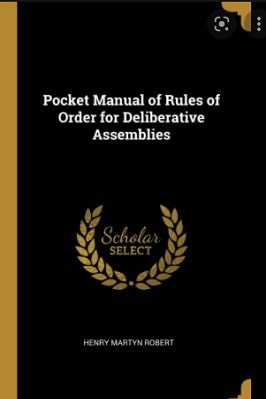 Pocket Manual of Rules Of Order For Deliberative Assemblies pdf download