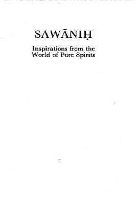 Sawanih - Inspirations from the world of pure spirits pdf download