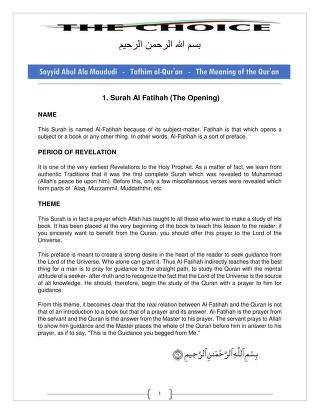 Tafhim al-Qur'an - The Meaning of the Qur'an.Pdf Download.