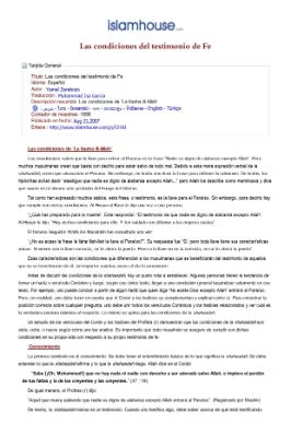 إسباني  شروط لا إله إلا الله  Las condiciones del testimonio de Fe.pdf - 0.13 - 5