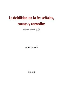 إسباني  ضعف الإيمان أسبابه وعلاجه  La debilidad en la fe.pdf - 0.12 - 5