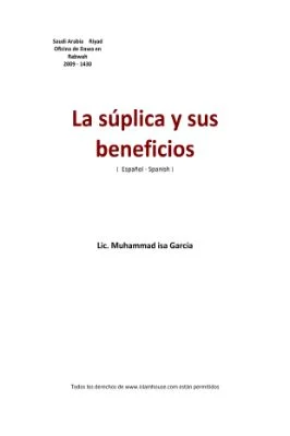 إسباني  فضل الدعاء  La súplica y sus beneficios.pdf - 0.23 - 9