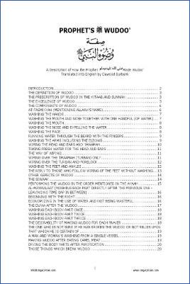 A Description of the Wudhu’ of the Prophet pdf