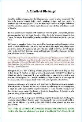 A Month of Blessings pdf