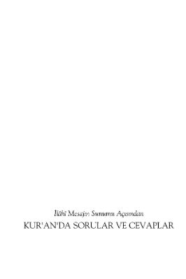 Alican Dagdeviren - Ilahi Mesajin Sunumu Acisindan Kuranda Sorular ve Cevaplar - IsikAkademiY.pdf - 0.97 - 239