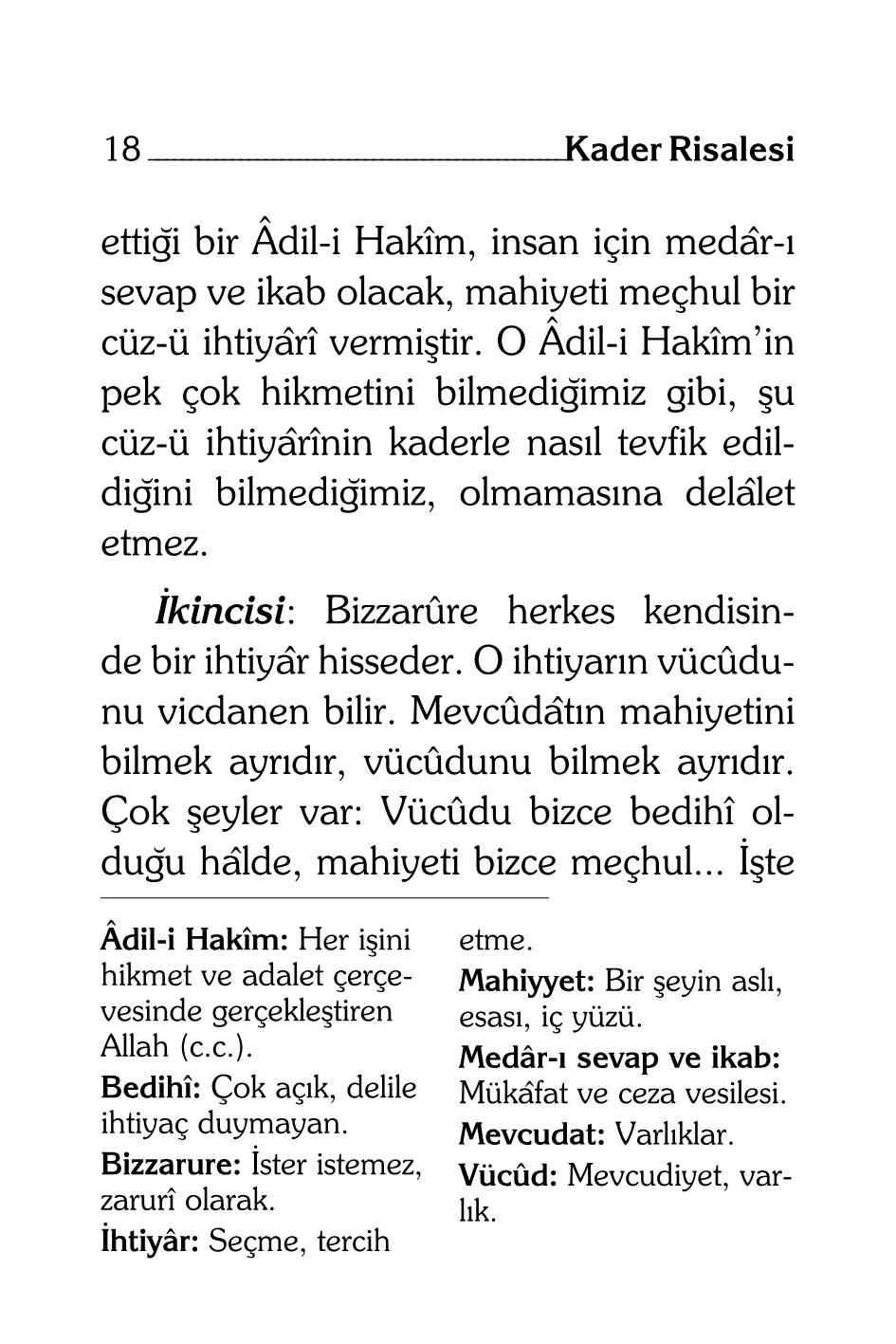 B Said Nursi - Kader Risalesi (Kelime Aciklamali) - SahdamarY.pdf, 94-Sayfa 