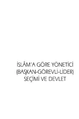 Ismail Koksal - Islama Gore Yonetici Secimi ve Devlet - IsikAkademiY.pdf - 1.2 - 247