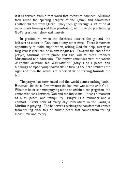 Prayer in Islam-427660.pdf, 5- pages 
