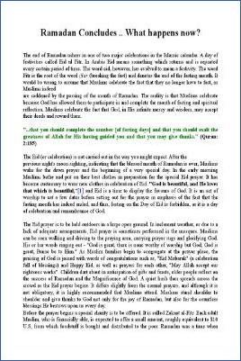 Ramadan Concludes .. What happens now? pdf