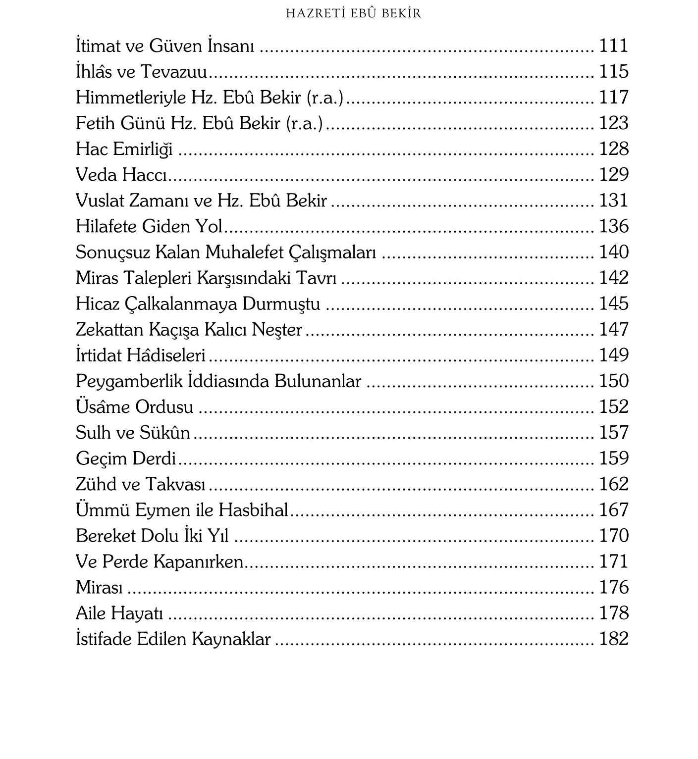 Sahabe Efendilerimiz - Bekir Burak - Hz Ebubekir Sadakatin Zirve Ismi - RehberYayinlari.pdf, 185-Sayfa 
