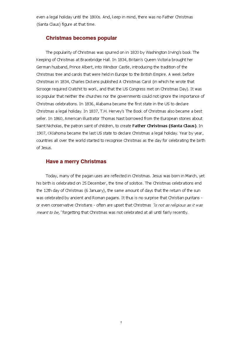The History Of Christmas Pdf