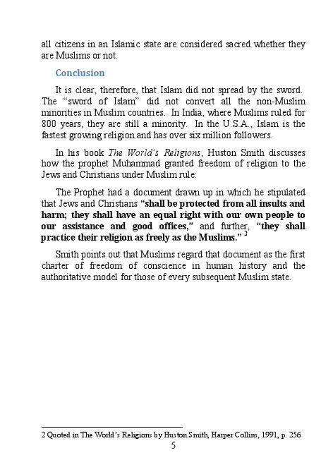 Was Islam Spread by the Sword-429880.pdf, 5- pages 