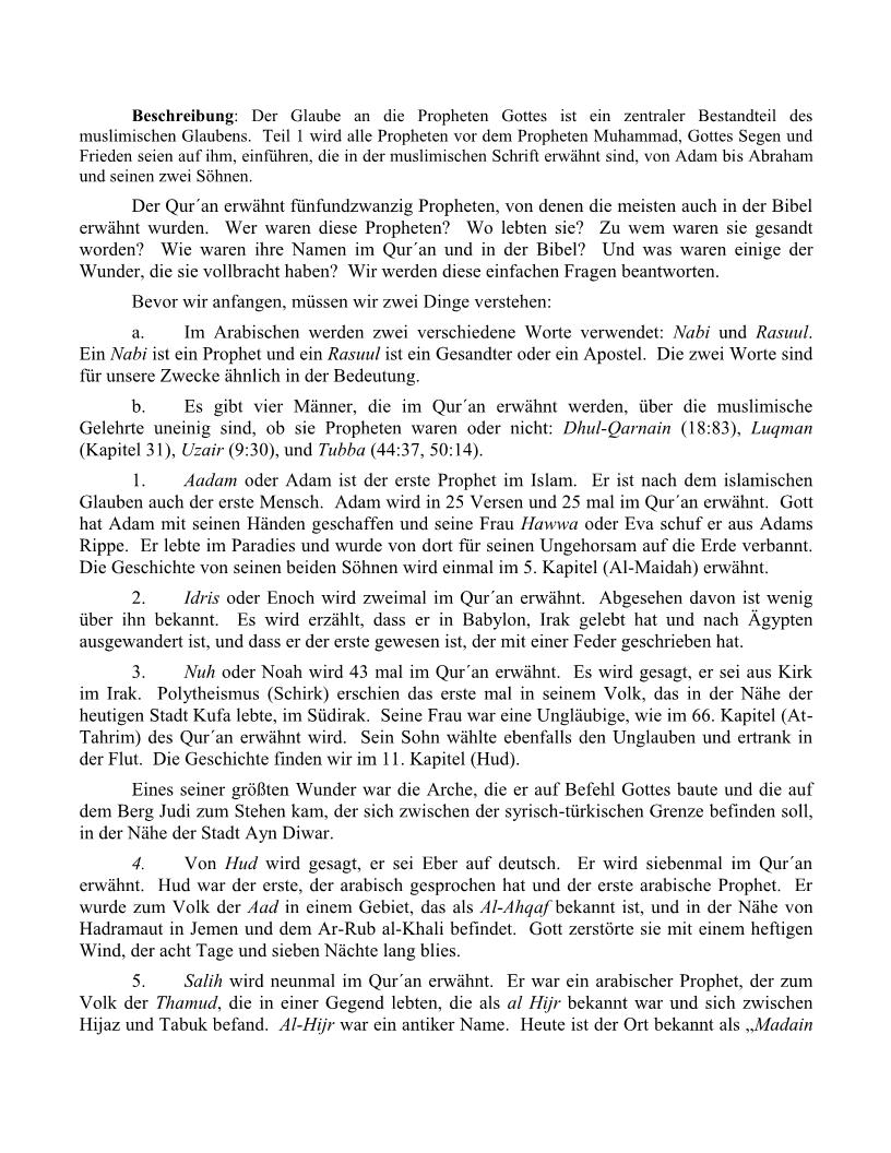 ألماني - الأنبياء في القرآن - Propheten des Quran.pdf, 8-Sayfa 