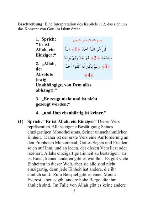 ألماني - سورة الإخلاص  ثلث القرآن - Die Aufrichtigkeit Ein Drittel des Qur´an.pdf, 8-Sayfa 