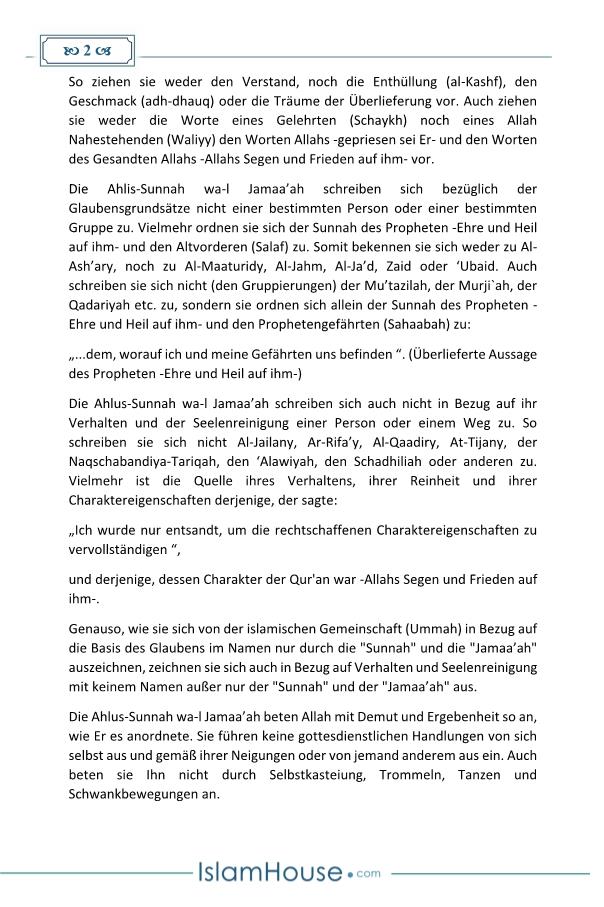 ألماني - من هم أهل السنة والجماعة؟ - Wer sind Ahlu-Sunna Wal-Jamaa.pdf, 7-Sayfa 
