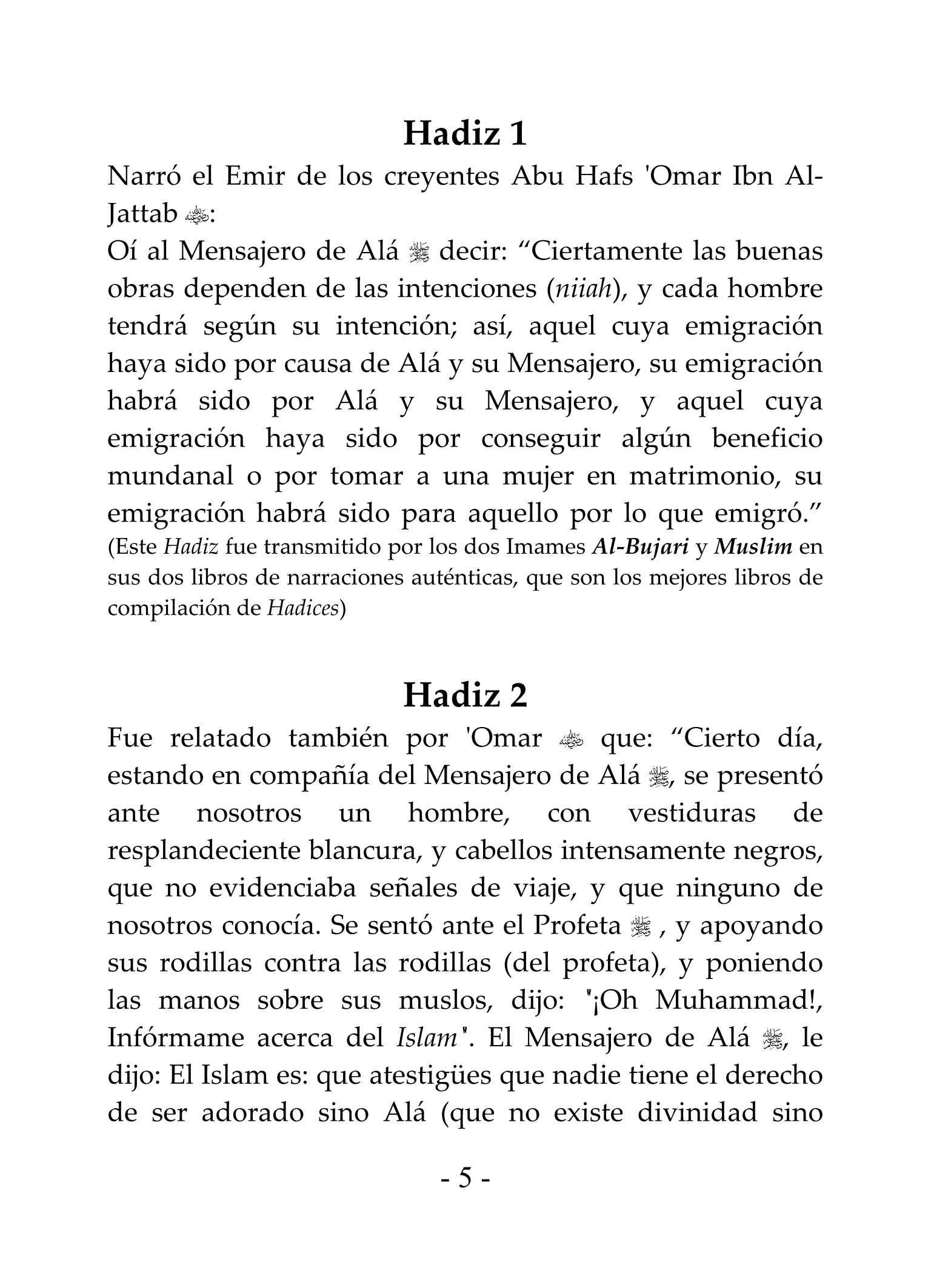 إسباني - الأربعون النووية - Los Cuarenta Hadices.pdf, 25-Sayfa 