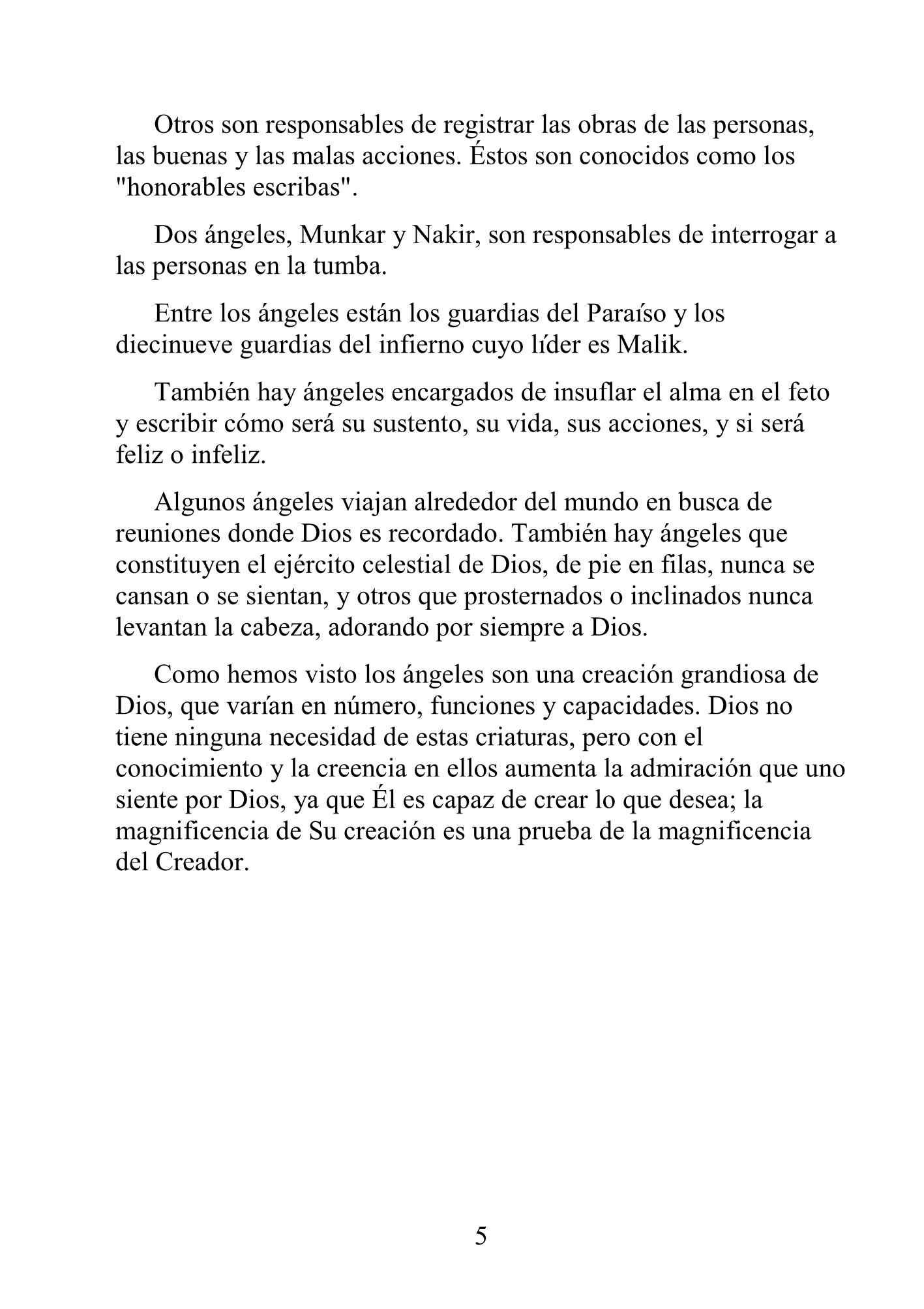 إسباني - الإيمان بالملائكة - La Creencia en los Ángeles.pdf, 5-Sayfa 