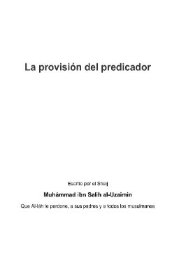 إسباني  زاد الداعية إلى الله  La provisión del predicador.pdf - 0.16 - 15