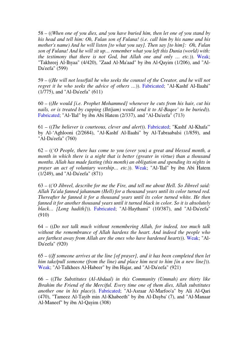 100FamousWeakHadith-ShaykhIhsanAl-utaibi.pdf, 11- pages 