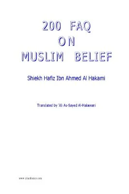 200 FAQ ON MUSLIM BELIEF - 2. Version - 0.49 - 206